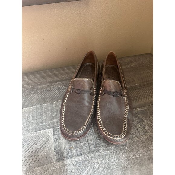 Men’s TRASK H.S. Trask Sawyer Knot Loafer in Brown Leather Handsewn 9.5 M - Picture 3 of 5